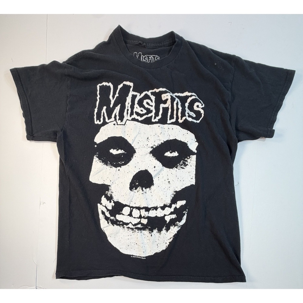 Misfits Skull T Shirt Mens Large Black Punk Rock Band Graphic Tee